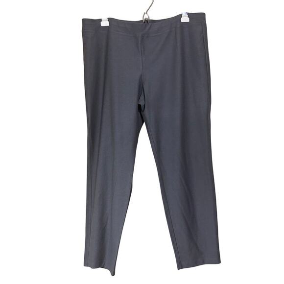 Eileen Fisher light gray knit crepe pants, miminalist, timeless, quiet luxury - Picture 1 of 4